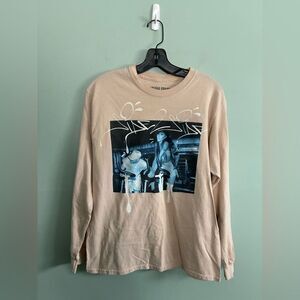 Ariana Grande Dangerous Woman Side to Side Long Sleeve T-Shirt M Brown Tan